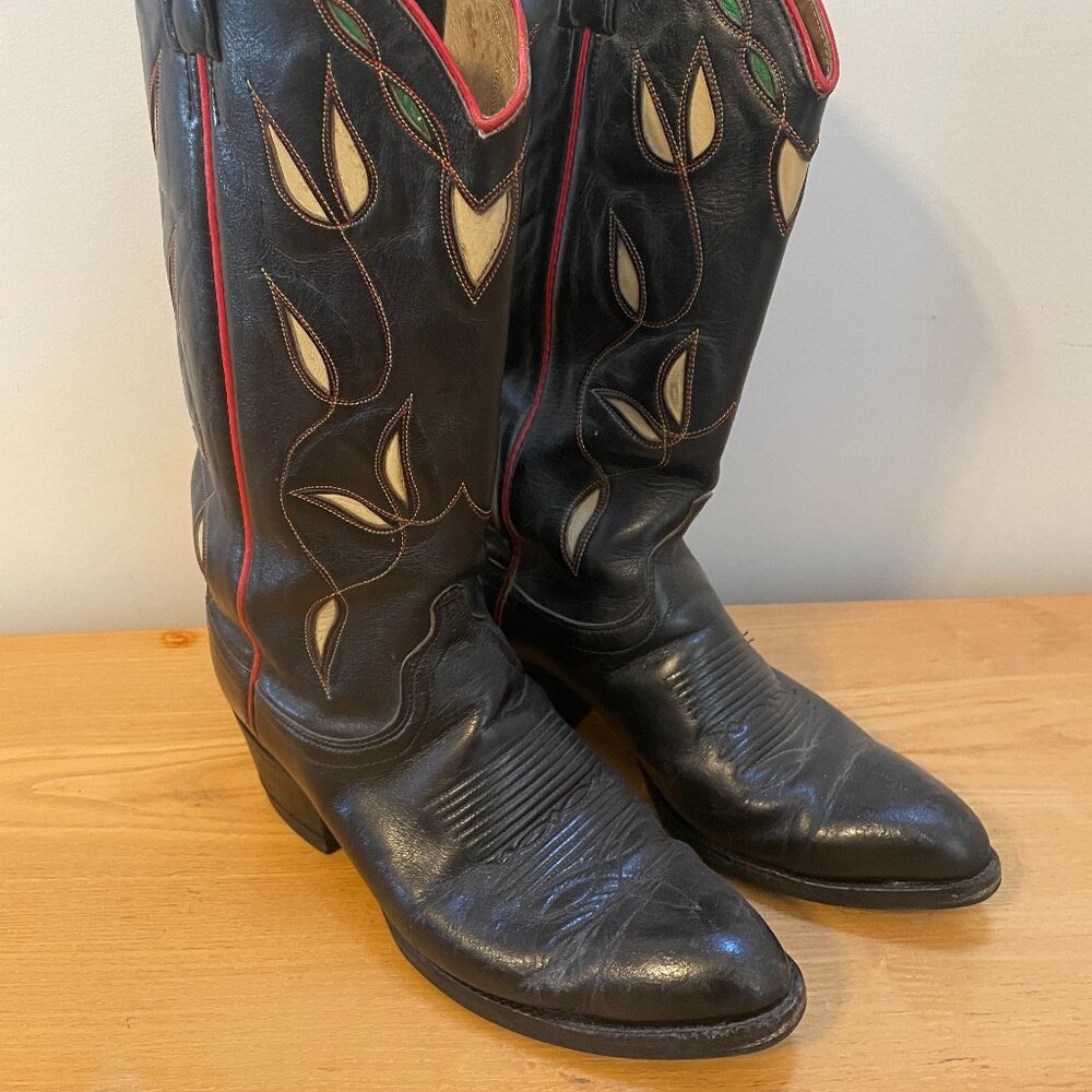 Ralph Lauren Selene Western Leather Cowboy WOMENS 8